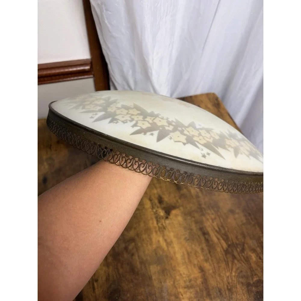 Art Deco Frosted Glass Floral Ceiling Light Shade 14